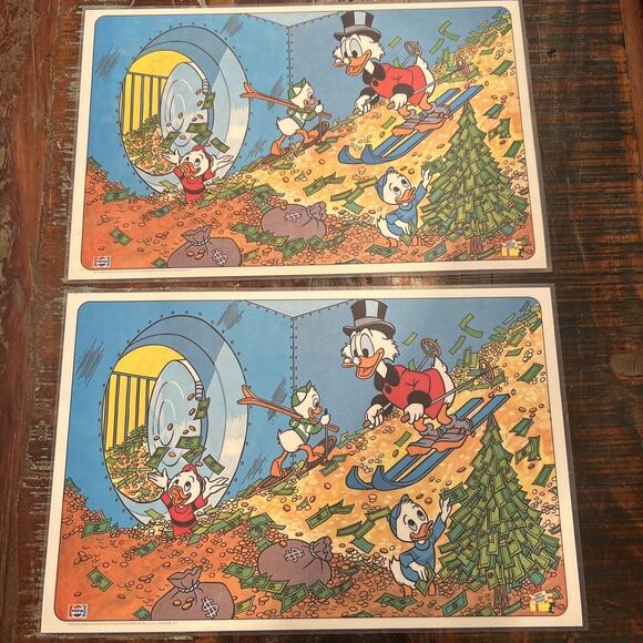 Vintage Pepsi 1978 Happy Birthday Mickey Placemat Set Of 8 Disney Illustrations - Picture 5 of 6